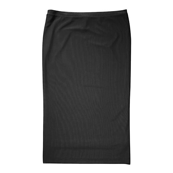 Elizabeth and James Black Mesh Midi Skirt | Size L - Picture 1 of 5